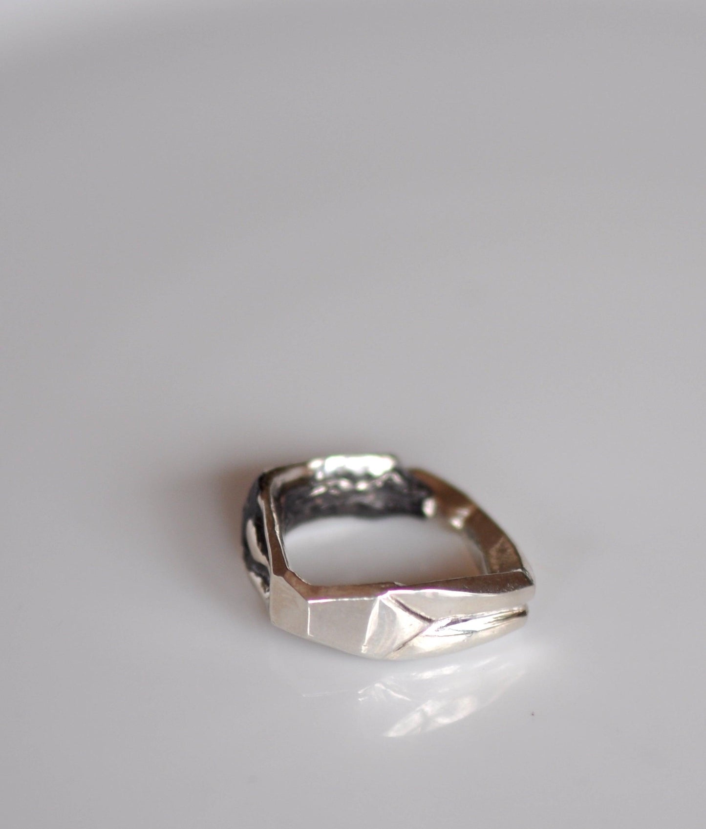 Elegant Female Silhouette Design Ring In Sterling Silver