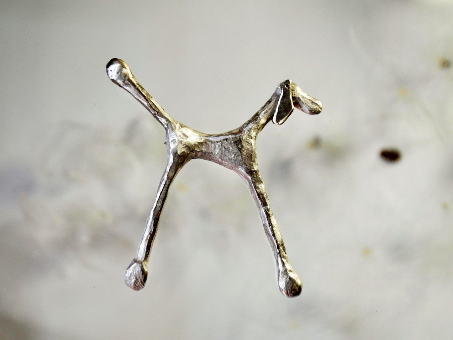 Charming Sterling Silver Dog Brooch