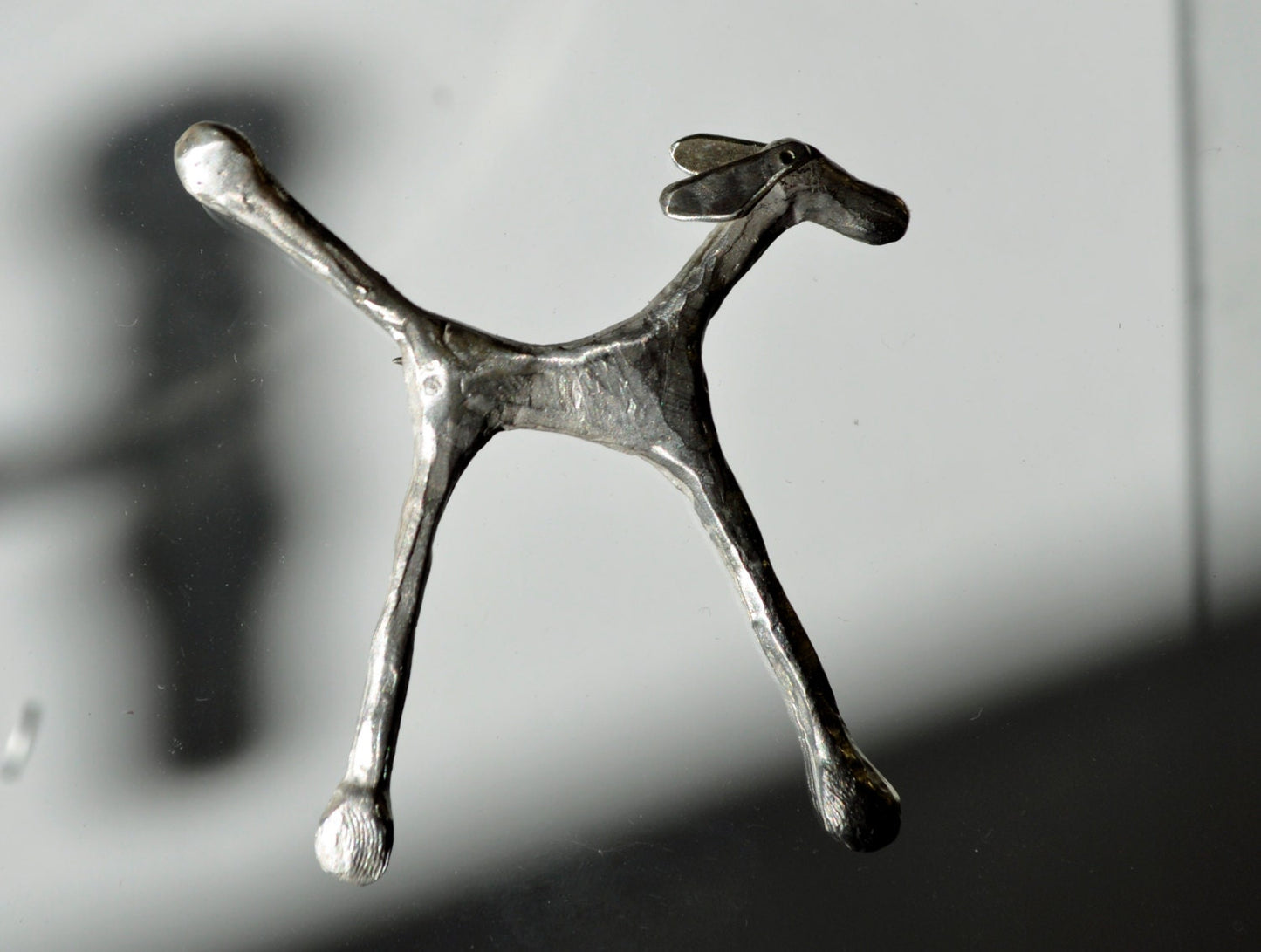 Charming Sterling Silver Dog Brooch